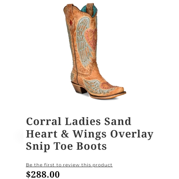 Corral Vintage Hearts and Wings Boots . - Picture 1 of 8